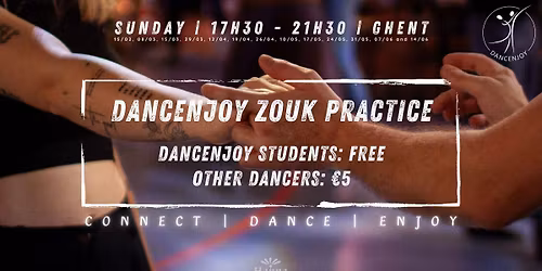 Dancenjoy Zouk Practice Sunday | Semester 2