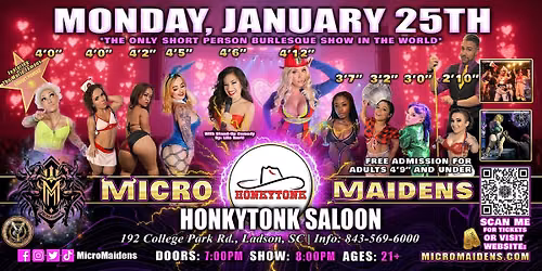 Ladson, SC - Micro Maidens Dwarf Dancers @ Honkytonk Saloon
