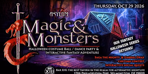 Asylum 13 | Magic & Monsters | High Fantasy Halloween Ball at Bar XIII