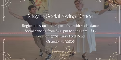May 16 Social Swing Dance