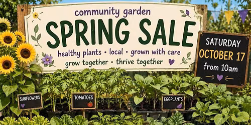 Spring Sale - save the date!
