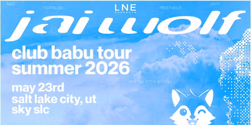 jai wolf club babu tour summer 2026 at Sky