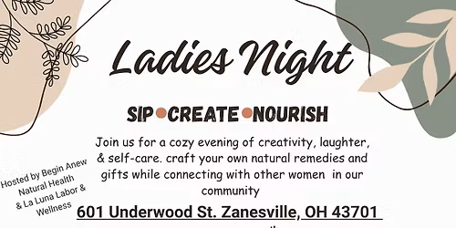 Ladies Night- Sip, Create, and Nourish