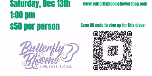 Holiday Deer Fresh Flower & Greens Design Class