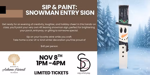 Sip & Create: Snowman Entry Sign