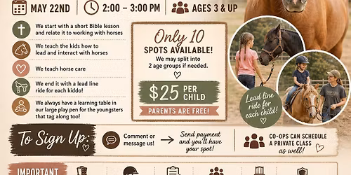 Homeschool Horse Class- May Class
