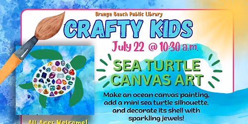 Crafty Kids- Sea Turtle Canvas Art 