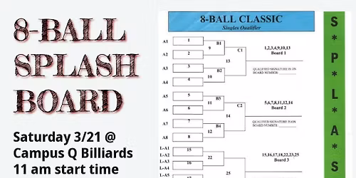 8 Ball Splash Boards at Campus Q Morning