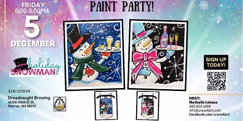 Holiday Snowman Paint Party!