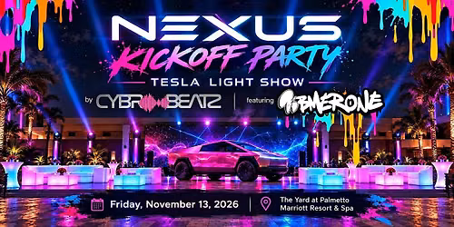 NEXUS 2026 Kickoff Party | Tesla Light Show by CyberBeatz + KBMERONE
