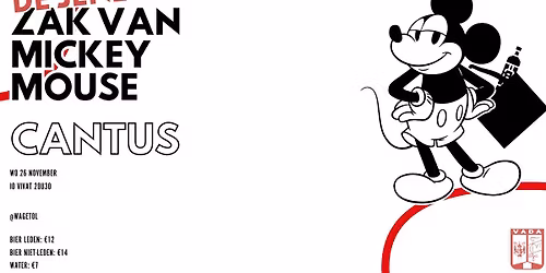 VADA's (Jenever)zak van Mickey Mouse cantus