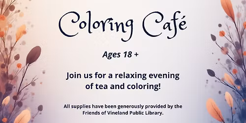 Afternoon Coloring Caf\u00e9 for Adults