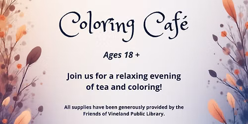 Afternoon Coloring Caf\u00e9 for Adults