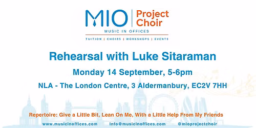 MIO Project Choir - Rehearsal with Luke Sitaraman