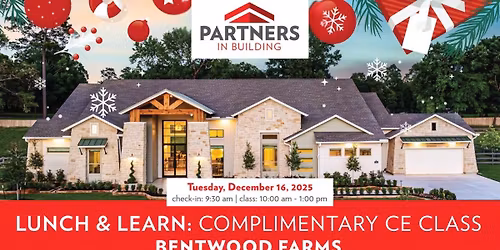 Lunch & Learn: Complimentary CE Class at Bentwood Farms