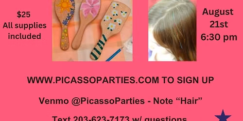Hair Brush & Hair Tinsel Paint Night