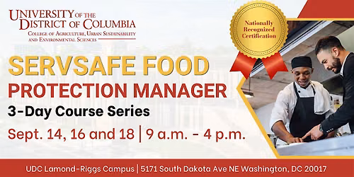 UDC ServSafe Food Protection Manager Course (September 2026)