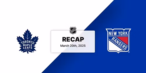 Toronto Maple Leafs vs. New York Rangers