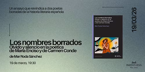 Presentaci\u00f3n de Los nombres borrados de Mar Roda S\u00e1nchez