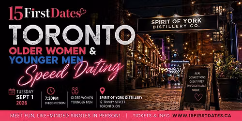Toronto Older Women and Younger Men Speed Dating