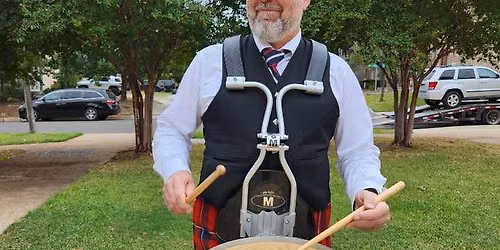 Bagpipe band practice & drumming lessons