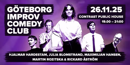 G\u00f6teborg Improv Comedy Club @ Contrast Public House 26.11.25