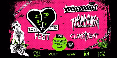 KULT Live: Love Is Punk Fest: MISCONDUCT, Rasvamaksa + Clarkkent