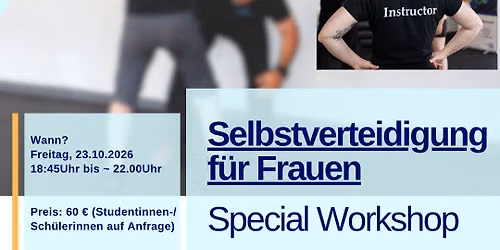 Female Special Workshop - Selbstverteidigung Ladies Only! 