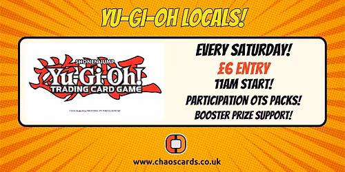 Saturday Yu-Gi-Oh! Locals!