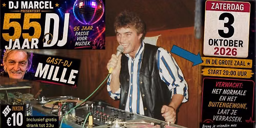 Dj Marcel viert 55jaar carri\u00e8re.