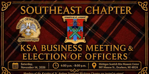 Knights of St. Andrew \u2013 Southeast Michigan Chapter Meeting, Election & Insta