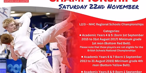 NHC Regional British Schools Championships - Saturday 22nd November 