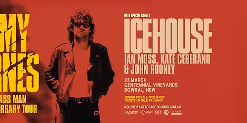 Jimmy Barnes at Centennial Vineyards (Licensed, All Ages)