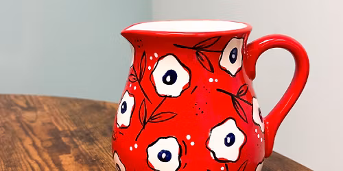 Poppy Pitcher Painting Class