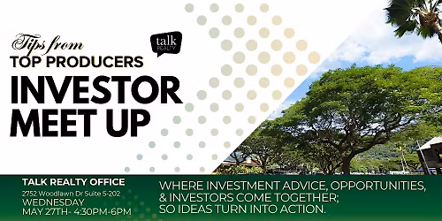 Investor Meet Up at talk Realty
