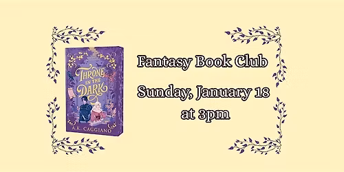 Fantasy Book Club \u2013 Throne in the Dark by AK Caggiano