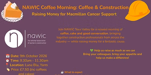 NAWIC Tees Valley - Coffee & Construction