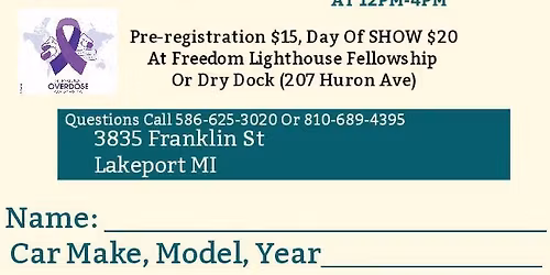 Overdose Awareness Day at Freedom Lighthouse Fellowship