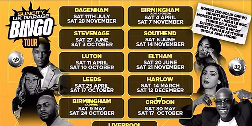 SUN CITY UK GARAGE BINGO | ACOCKS GREEN