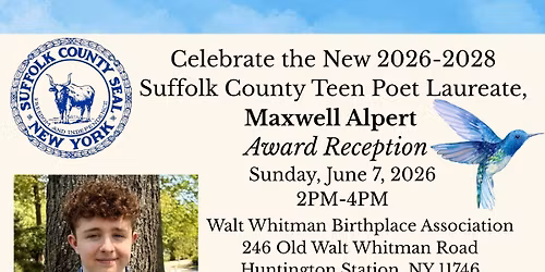 Suffolk County Teen Poet Laureate Award Ceremony
