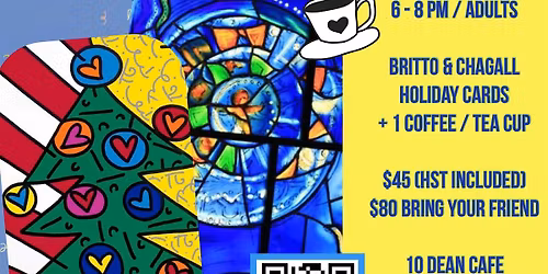 Holiday Art Workshop for Adults - Chagall & Britto Holiday cards