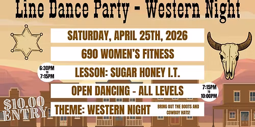 Line Dance Lesson + Open Dancing - Western Night
