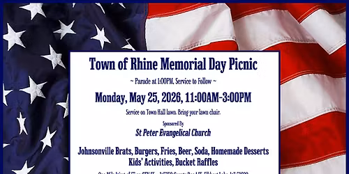 Town of Rhine Memorial Day Picnic
