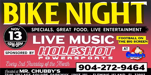 Bike Night At Mr. Chubby's Wings Fleming Island! 