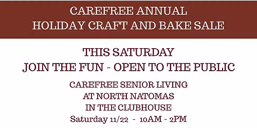 Annual Craft and Bake Sale
