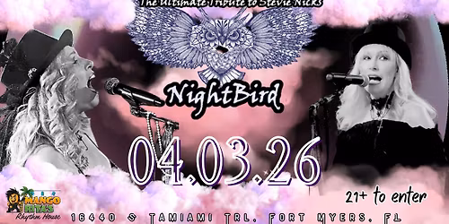 NIGHTBIRD SWFL - The Ultimate Tribute to Stevie Nicks at Mango Rita's Rhythm House 04\/03\/2026