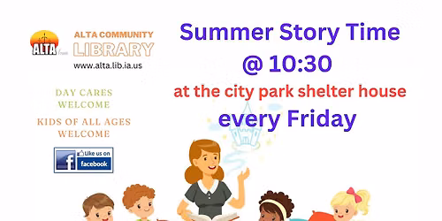Summer Story Time @ shelter house