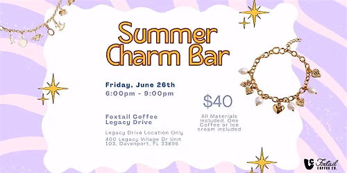 Summer Charm Bar at Foxtail Coffee