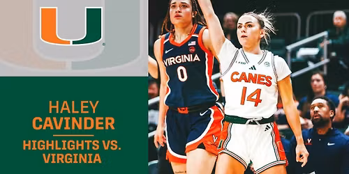 Miami Hurricanes at Virginia Cavaliers Womens Basketball