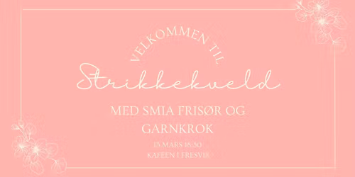 Strikkekveld p\u00e5 Kaf\u00e9en \u2615\ufe0f